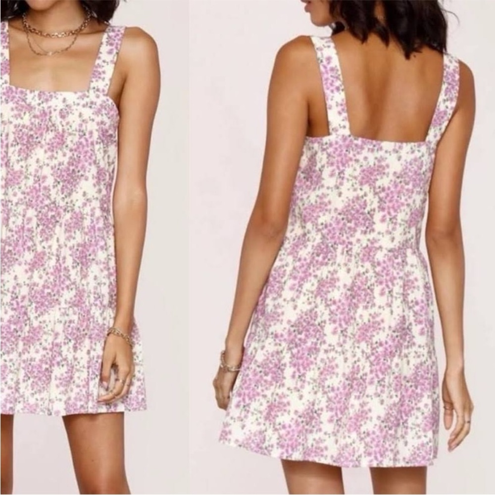 Heartloom Nicka Purple and Pale Yellow Floral Mini Dress Size Small NWT - Picture 2 of 13